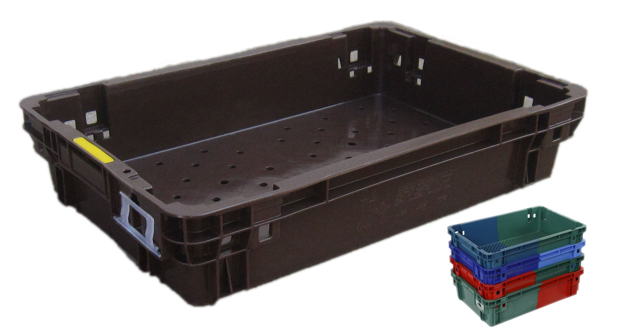 319號（hào）-1顛倒（dǎo）可堆（duī）式雙色塑料筐